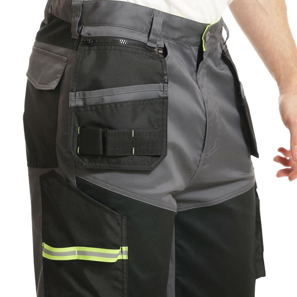 Hi Vis Detail Stretch Holster Work Cargo Shorts