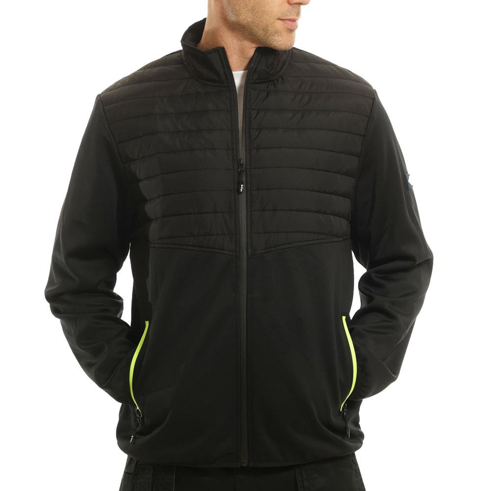 Padded Fleece Body Sleeves Zip Jacket