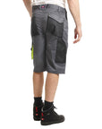 Reflective Trim Multi Pocket Stretch Cargo Shorts