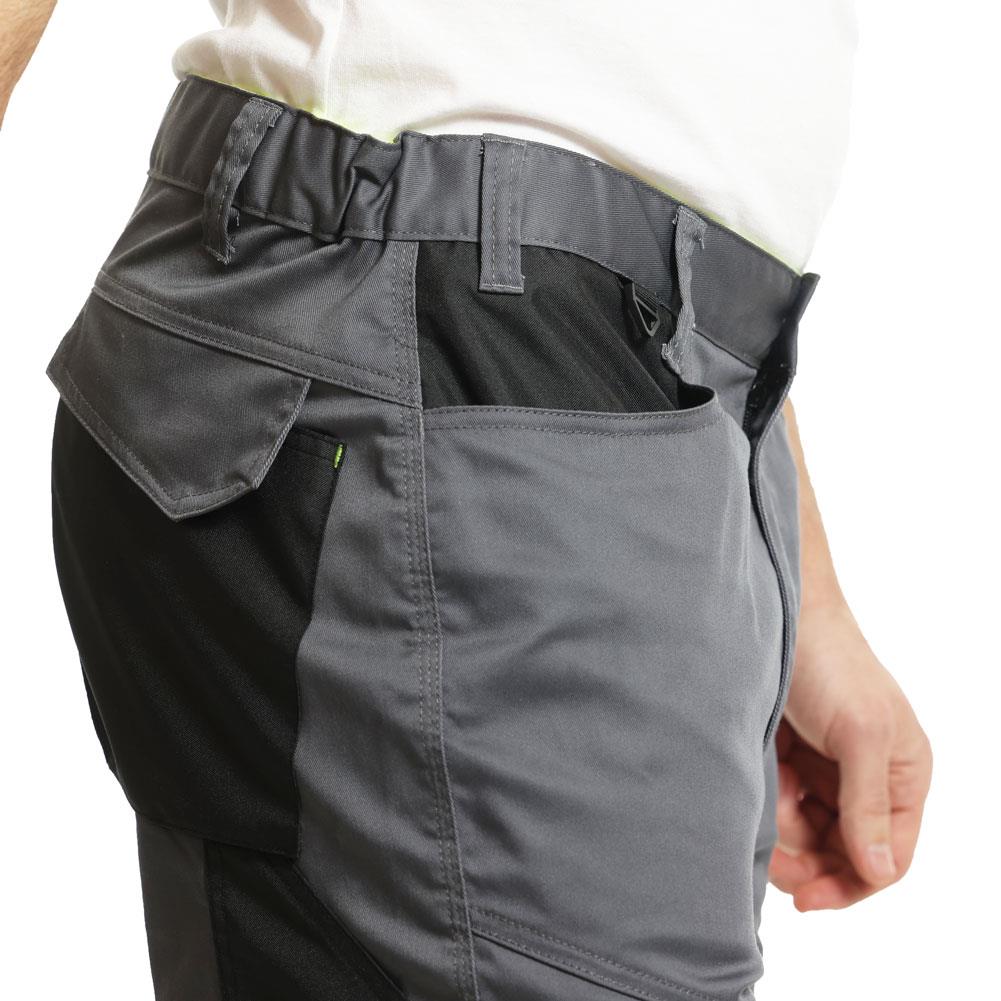Reflective Trim Multi Pocket Stretch Cargo Shorts