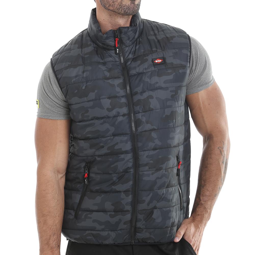 Men's Thermal Windproof Camo Padded Vest Lee Cooper Workwear