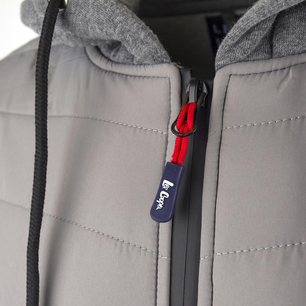 Quilted Hooded Sweat Jacket