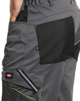 Reflective Trim Multi Pocket Stretch Cargo Shorts
