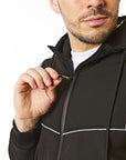 Hooded Reflective Trim Softshell Jacket